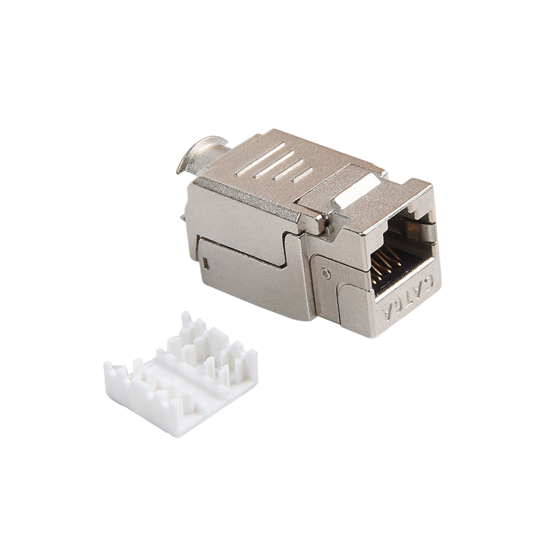 SMT-1048T8C6A-FTP 90° Экранированный розеточный модуль CAT6A для безинструментного монтажа