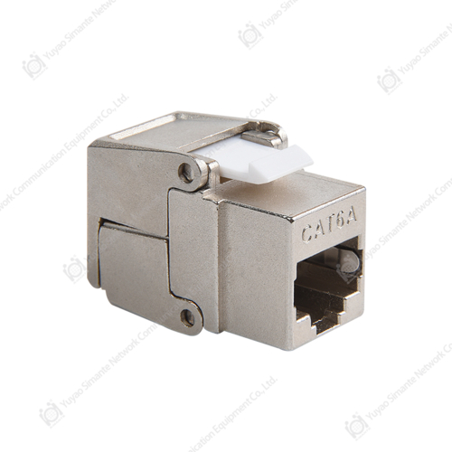 SMT-1049T8C6A-FTP 180° Экранированный розеточный модуль CAT6A для безинструментного монтажа
