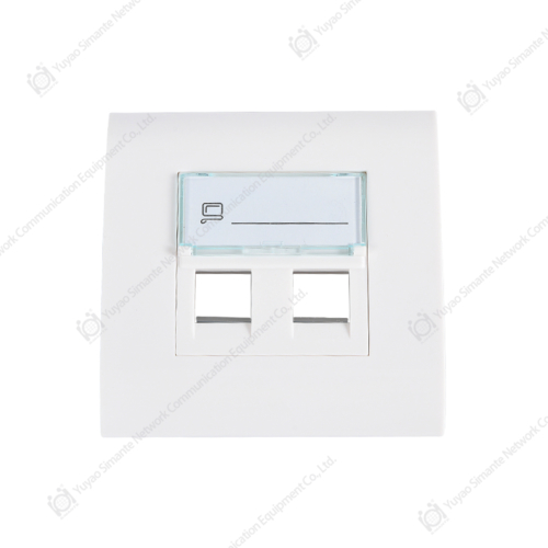 SMT-4316-80F-2P 2-портовая лицевая панель с FTP-рамкой 80x80 мм